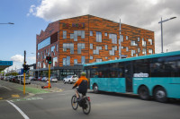 St Asaph and Colombo Street intersection with Ao Tawhiti School in the background