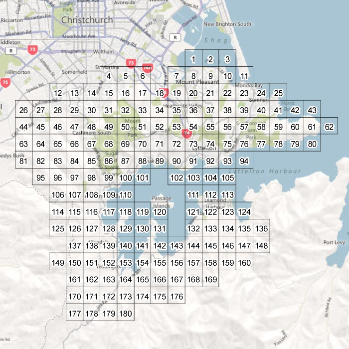 Port Hills Banks Peninsula rockfall maps 