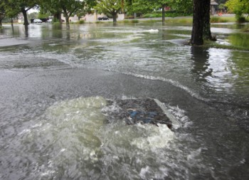 Rain water flooding drain