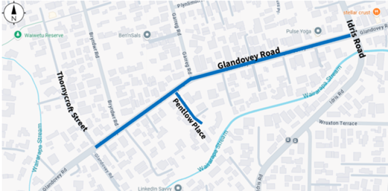 Glandovey watermain renewal map