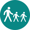 Walking school bus icon