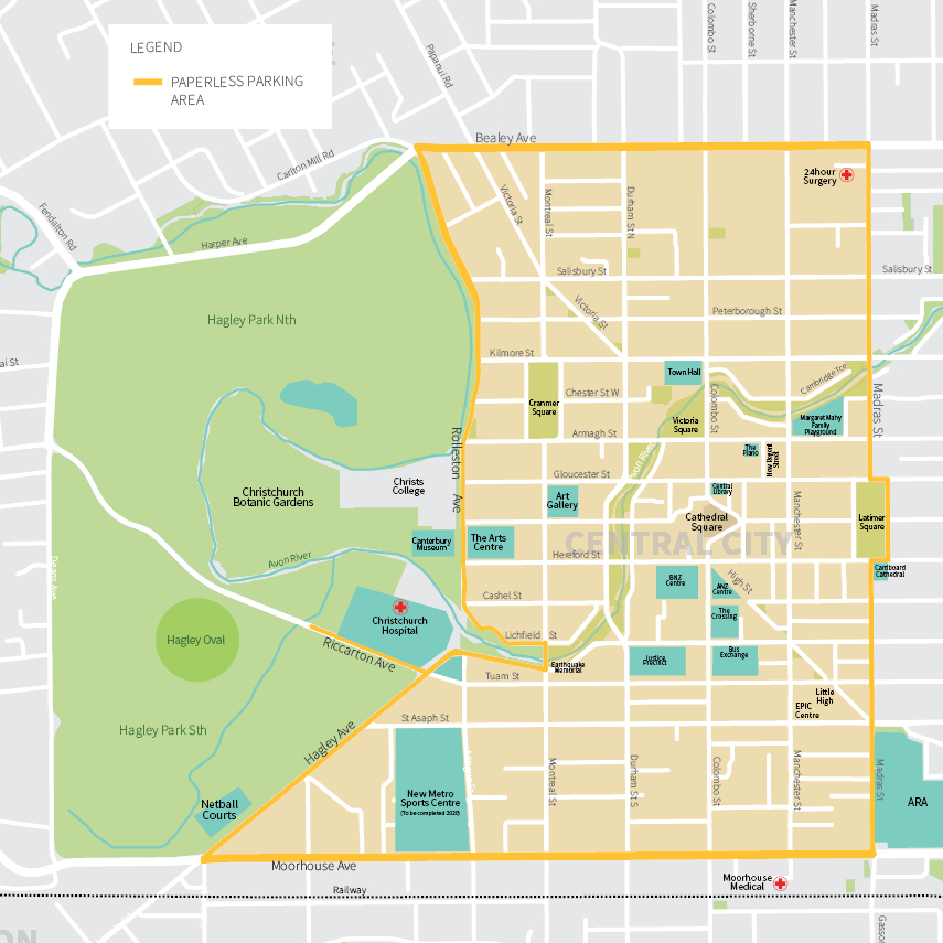 Location map of parking meters