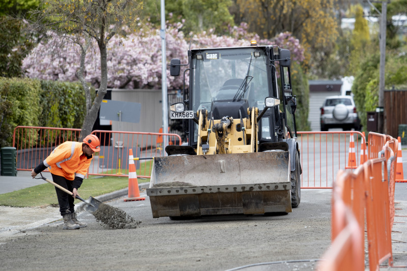 Road works Nor'West Arc cycleway